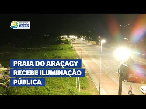 Praia do Araçagy recebe iluminação em todo o calçadão
